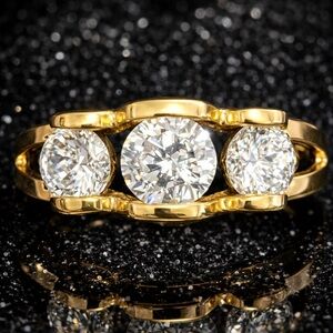 2ct gold Tension Set Cz diamond wedding cocktail Anniversary Engagement Ring new